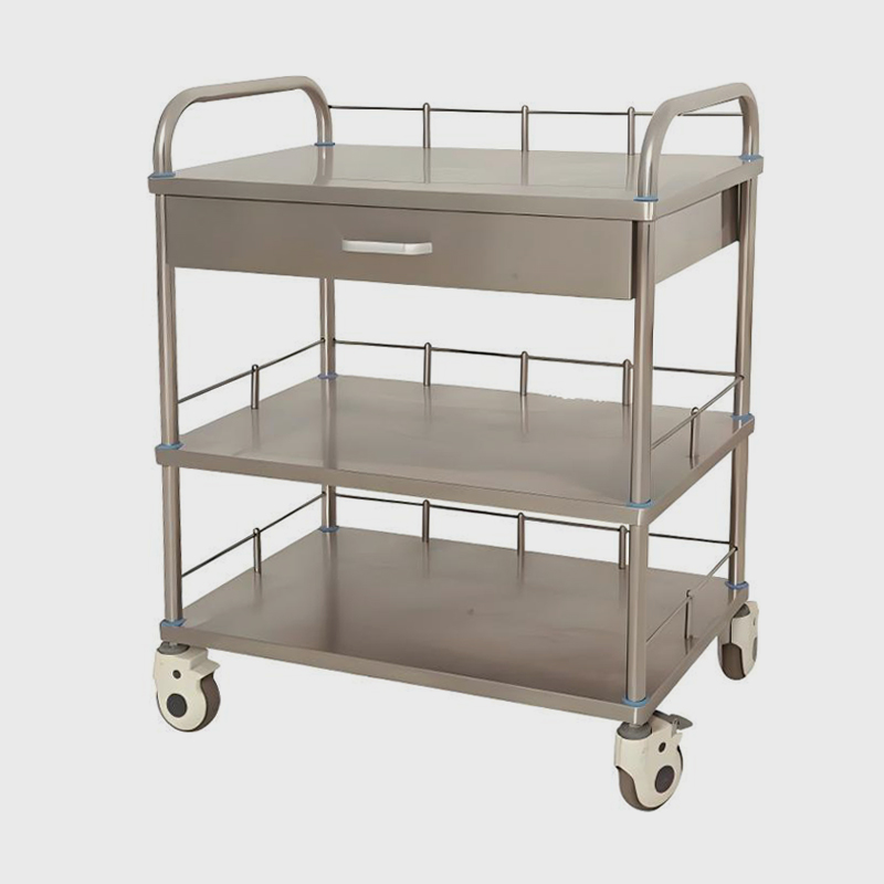 Stainless Steel Medical Trolley with Drawers
